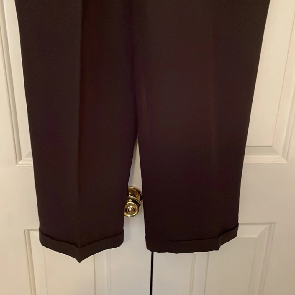 NWT Yves Saint Laurent Black Cuffed Trousers - Picture 4 of 11